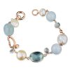 Bracciali Marakò Gioiello | Bracciale / Laterale Scomponibile Perle E Acquamarina