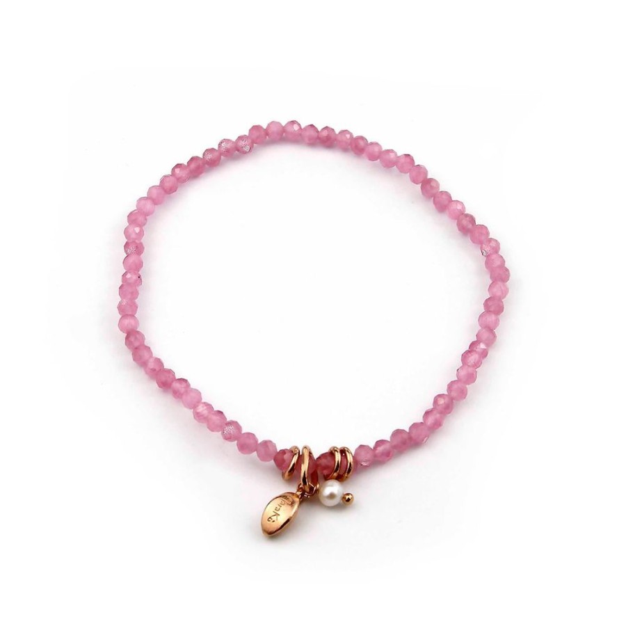 Bracciali Marakò Gioiello | Bracciale Elastico Quarzo Rosa Diamond