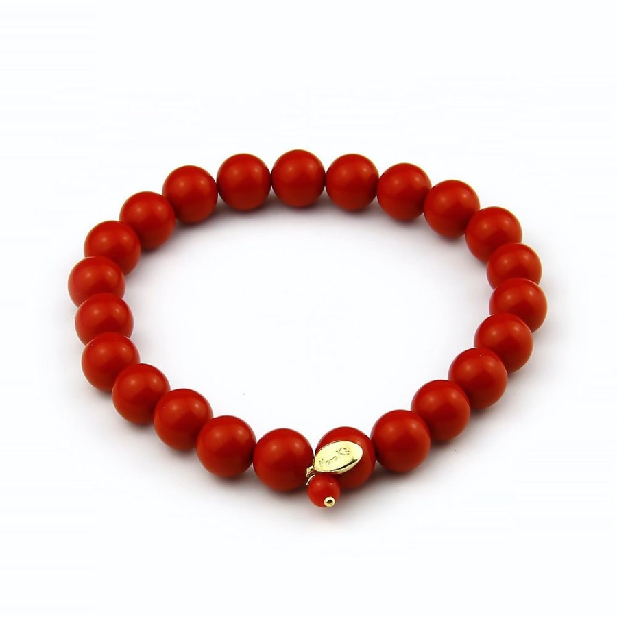 Bracciali Marakò Gioiello | Bracciale Elastico Corallo Bamboo Rosso