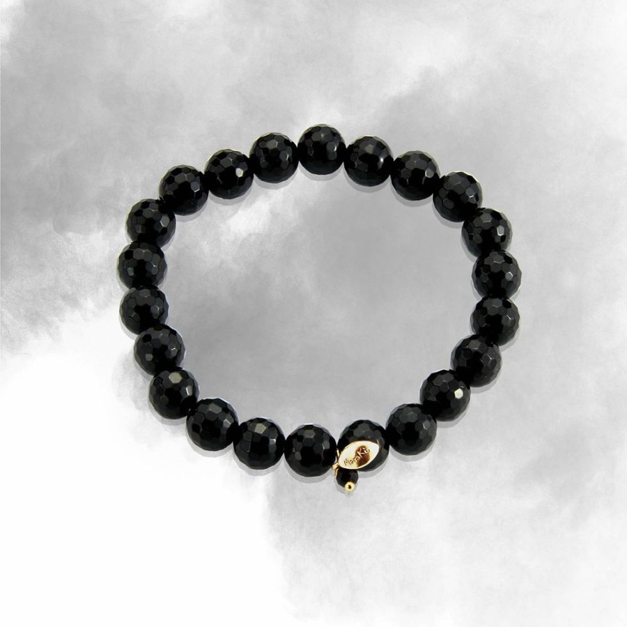 Bracciali Marakò Gioiello | Bracciale Elastico Agata Nera